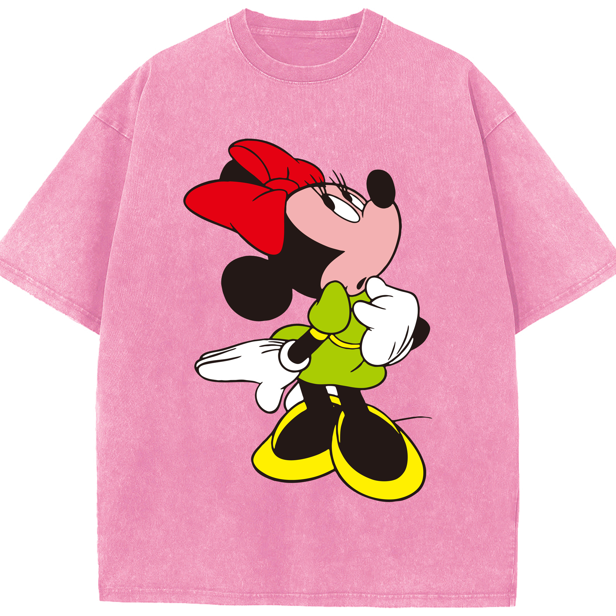 （画像用） ミッキーマウス Mickey Mouse 綿100% ヴィンテージ風 半袖Tシャツ（フロントプリント）